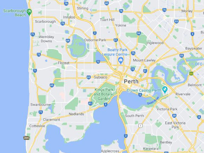 Perth Metro Area Map